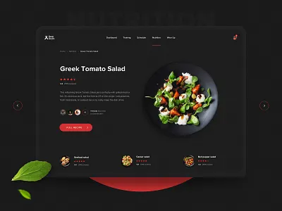 Fitness App app desktop eats fitness app food healthy nutrition ui ux web