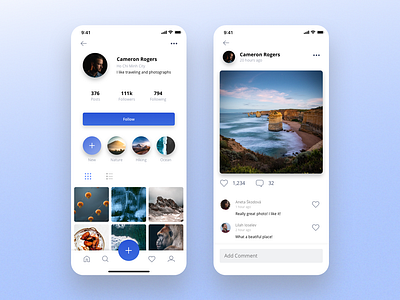 DailyUI #006 Instagram-like User Profile app dailyui ios sketch