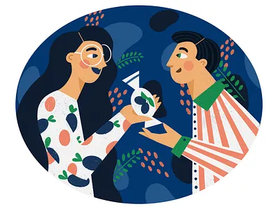 Plum 💁🙋‍♂️ boy charachter design gift girl illustration ipad plum procreate sweets