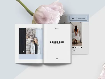 Lookbook / Brochure template - Light branding brochure brochure design brochure template clean fashion light look book lookbook lookbook template magazine minimal modern pastel style