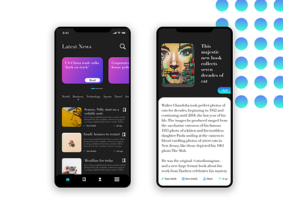 Daily News App Mockup app blog brand branding clean design icon illustration ios logo minimal mobile mobile app mobile design mobile ui news newspaper ui ux