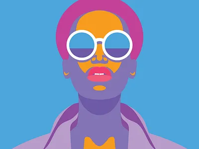 Glasses adobe adobe illustrator adobe photoshop blue character character design design girl glasses grafitova illustration pink poland poster poster design purple wacom woman woman illustration yellow