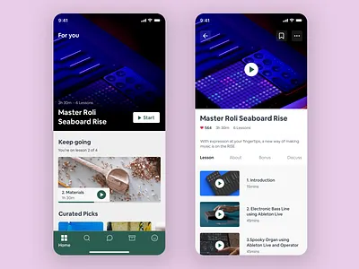 Skill Learning App app course app e learning leaning lessons mobile app online ui ux