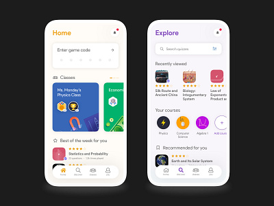 Student Home, Discovery, and Navigation cross platform digital design edtech educatiton product design ui ux ux ui webdesign