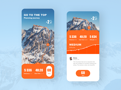 Mountaineering Planning ui ux 设计