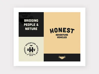 Honest Logo Inspiration Board brand branding community design family handshake heritage icon illustration layout logo minimalism trust typography vanlife vector vintage vintage logo