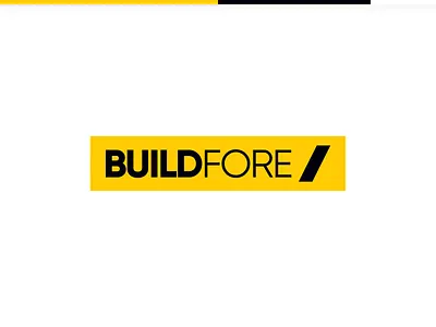 BuildFore logo brand branding builder building clean construction design identity industry logo monogram yellow