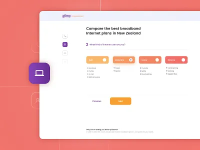 Internet plans compare app chooser compare design flat internet plans simple ui ux