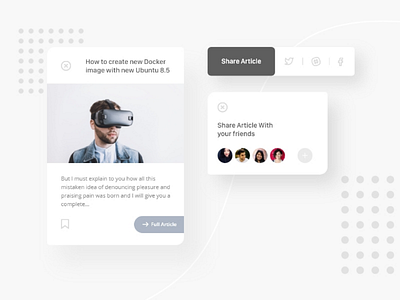 Components for blog UI kit 😊 blog components design dribbble fun live trending ui ui kit ux website