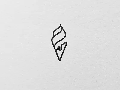 A simple ice cream logo design. graphic design ice cream ice cream logo ice logo logo logodesign mationdesign mationdesign logo mationdesign logo design minimal graphic design minimal ice cream logo minimal logo design minimalism minimalistic oneline simple