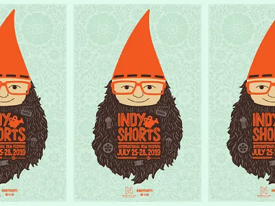 Indy Shorts Poster film film festival film poster gnome illustration