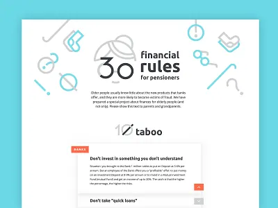 For Pensioners article grandma grandmother grandpa icon illustration layout old old man pensioners people prohibition rules small taboo ui web web design website website design