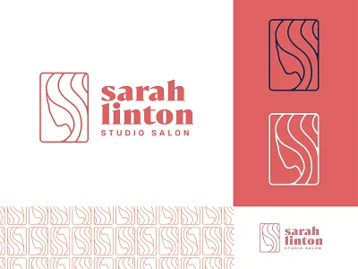 Sarah Linton logo concept branding hair hair salon identity logo studio