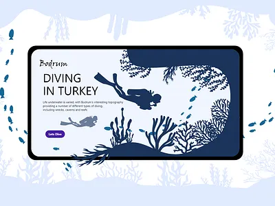 Scuba blue dark dark ui design landing landingpage scuba scuba diver sea ui ux water web