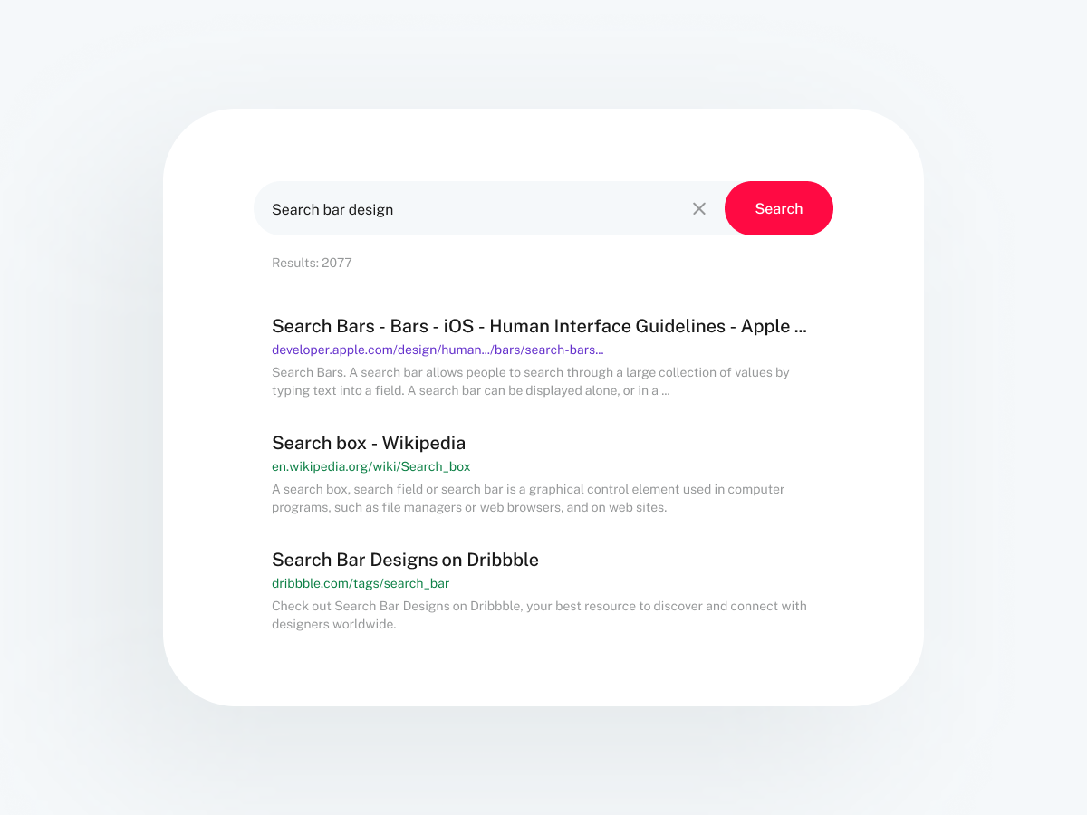 Example of Daily UI — Search