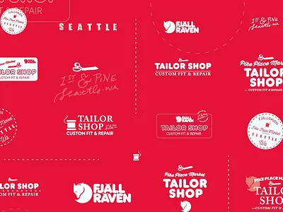 Fjällräven Tailor Shop concepts branding design logo retail