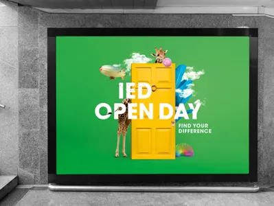 IED advertising billboard branding campaign design school