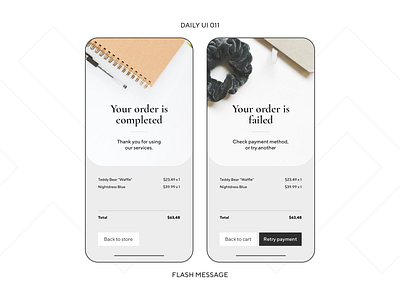 UI Challenge — Flash Message app daily ui dailyui dailyui 011 design gift market mobile mobile ui phone shop souvenir store ui ux wear