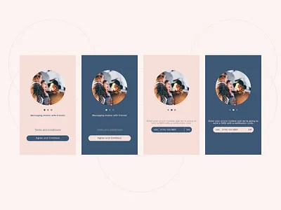 Messaging app 7 - Onboarding app design button flat helvetica neue icon interaction design mobile app typography ui ux vector