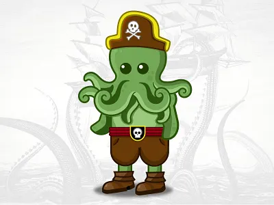 Cthulhu/Davey Jones character character design colorful cthulhu flat design illustration illustration design illustration digital illustrator monster vector art