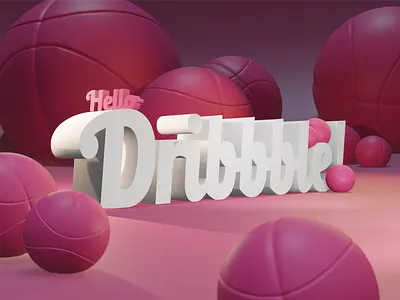 Dribbble Debut 3d 3drender 3drendering blender blender 3d blender3d blender3dart color debut debut shot debutshot design designer digital illustration graphic graphicdesign hello hello dribbble illustration new