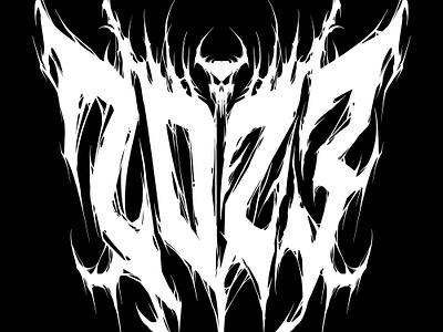 2023 METAL FONT 2023 band dark art font happy new year heavy metal lattering metal head metalcore new ear typografi