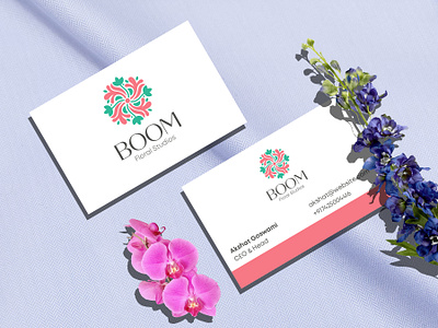 Boom Florist Identity brand identity branding design florist flower arrangement flower studio for sale unused buy icon illustration logo ui visual identity