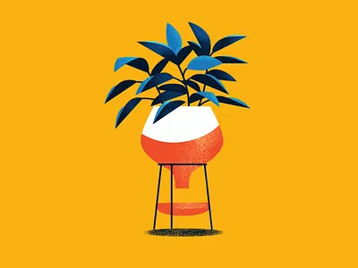 Plant Study 02 flat house plant indoor plant minimal office office plant plant pot texture vector