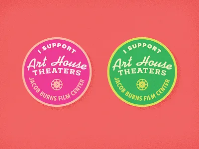 Art House Pins arthouse arthousetheater design film movie reel theater typography vector