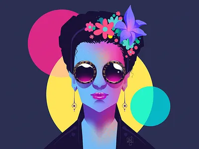 Postmodernism affinity designer character design editorial art editorial illustration flag design flatdesign frida kahlo girl illustration illustrator vector women