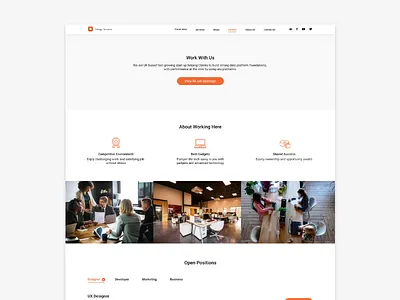 Career Page Design art brand identity branding career design flat minimalist modern typography ui ux web website concept website design