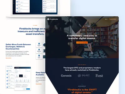 Fireblocks clean cryptocurrency design launch nyc ui web design website wordpress development
