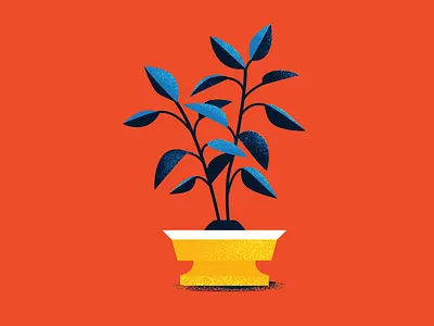 Plant Study 01 adobe design dirt flat illustration indoor plant minimal office plant plant illustration pot vector