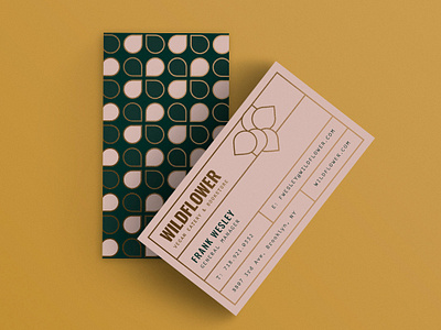 Wildflower Business Cards brand brand identity branding branding concept business card design business cards businesscard luxe luxury luxury brand pattern pattern art simple stationary design wild flower