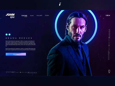 John Wick Ui Design adobe adobexd design ui ux ux ui ux animation ux challenge ux design webdesign website design