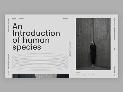 An introduction of human species (design dump) black branding design font design landing page layoutdesign minimal minimalistic design type typography ui ui ux design ui design ui design ux design ui ux designer userexperience userinterfacedesign web web design website