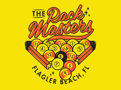 The Rack Masters apparel billards design doublestruck designs graphicdesign illustration pool vector