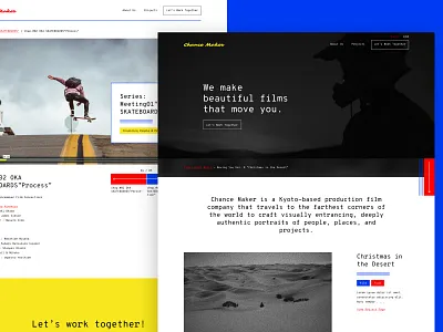 Chance Maker Website button buttons cta design japanese monotype skateboard ui website