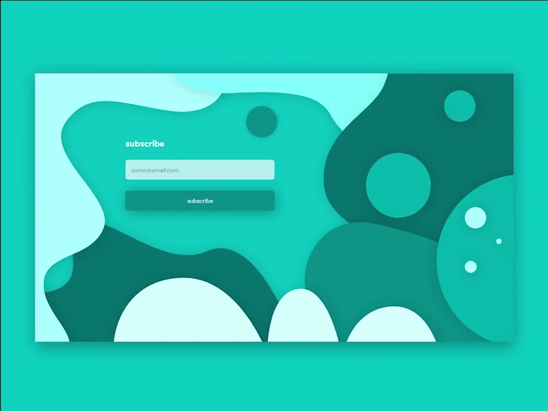 Subscribe form adobexd animation design interface uiux vector