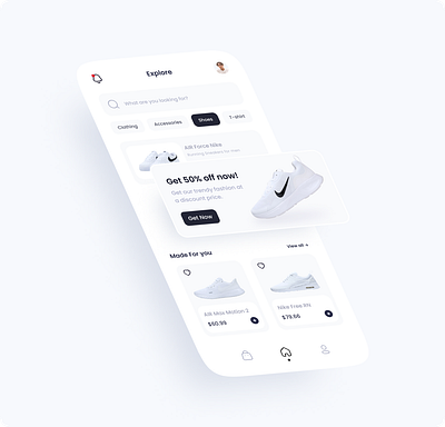Nike Application app app design design ecommerce ecommerce app nike shoe app shoe store sneaker ui ux