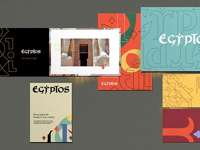 Egyptos Logo | Brand Identity Design ancient ancient egypt brand brand identity branding culture design egypt egyptos graphics identity logo pattern pharaohs typography vector