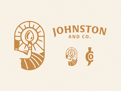 Johnston And Co branding farm farm logo farmer farming field logo monogram