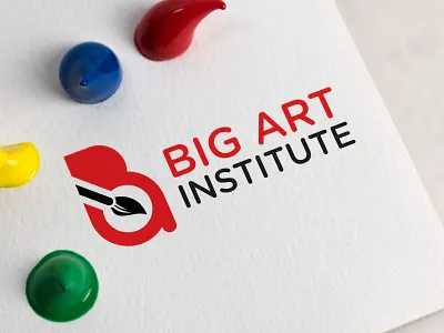 Art Institution LOGO art school branding design flat flat logo icon illustration logo logo design logodesign minimal signature logo type typography vector web