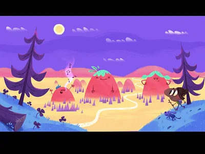 The singing mountains character childrens illustration digital painting illustration kidlitart landscape illustration