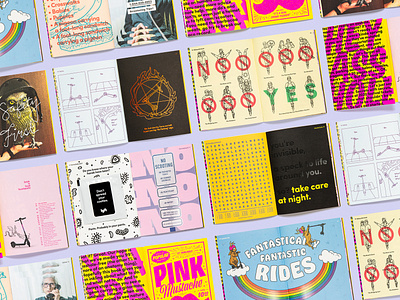 Weird little book (part 2) book foil stamp grid hand wipe illustration jackalope lyft mcgarrahjessee mcj pentagram pink scooters sxsw word search