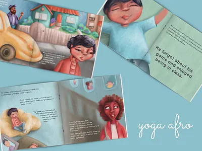 Yoga Afro illustration kidlitart kids illustration picture book picturebook