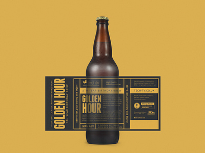 Cold Beer Bottle Label Design beer label label design