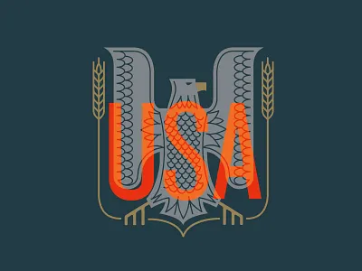 USA Eagle america eagle freedom freedom tower illustration outdoors screenprint tattoo usa vintage wheat