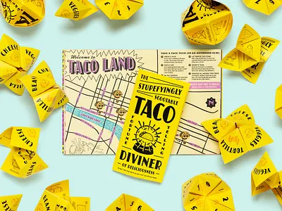 Weird little book (part 3) cootie catcher lyft mcgarrah jessee mcj scratch and sniff taco map tacos
