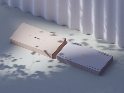 Malva business cards 3d branding business card design logo visual identity